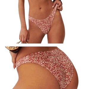 NWT Reformation Bikini Bottom S Campo Floral La Vie En Rose Print Swimsuit